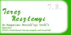 terez meszlenyi business card